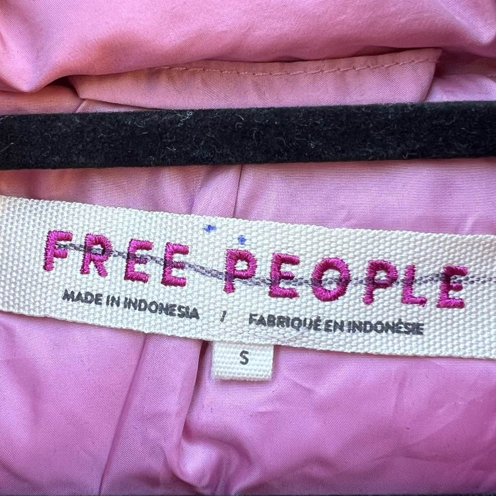 NWT Free People mauve pink rose full zip oversized winter puffer jacket - Picture 10 of 14
